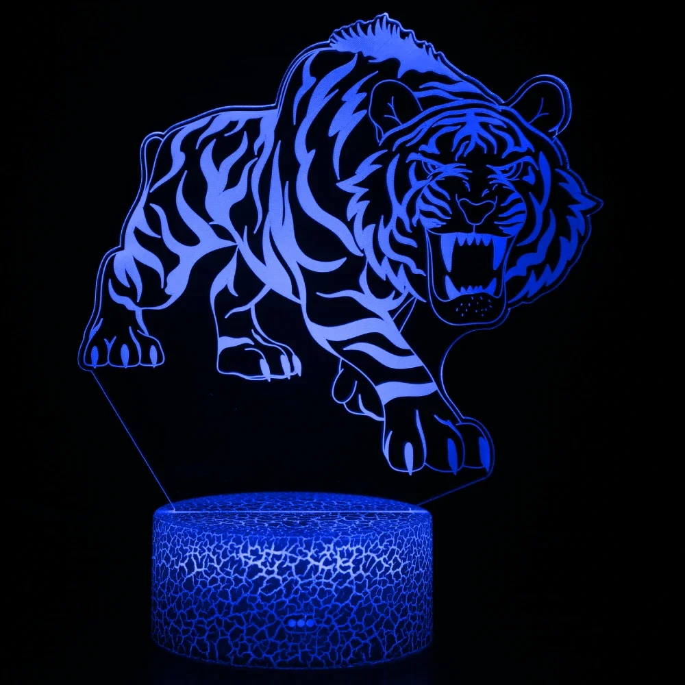 

Nighdn Tiger 3D Night Light Illusion LED Lamp Bedside Table Decor 7 Color Changing Nightlight Christmas Birthday Gift for Kids