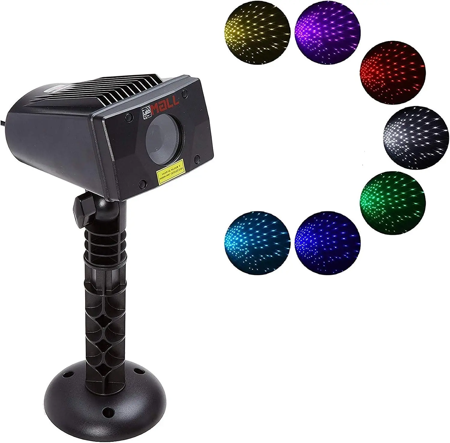 Motion Snow Fall Full Spectrum Star Effects 7 Color White Laser Christmas Lights Decorative Remote Control