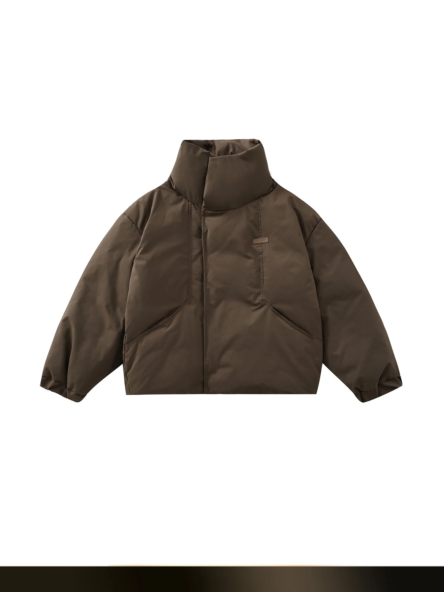 

Ретро-японская куртка с высоким воротником, утепленная пухом, из нейлоновой ткани, белая, с защитой от холода, для зимы