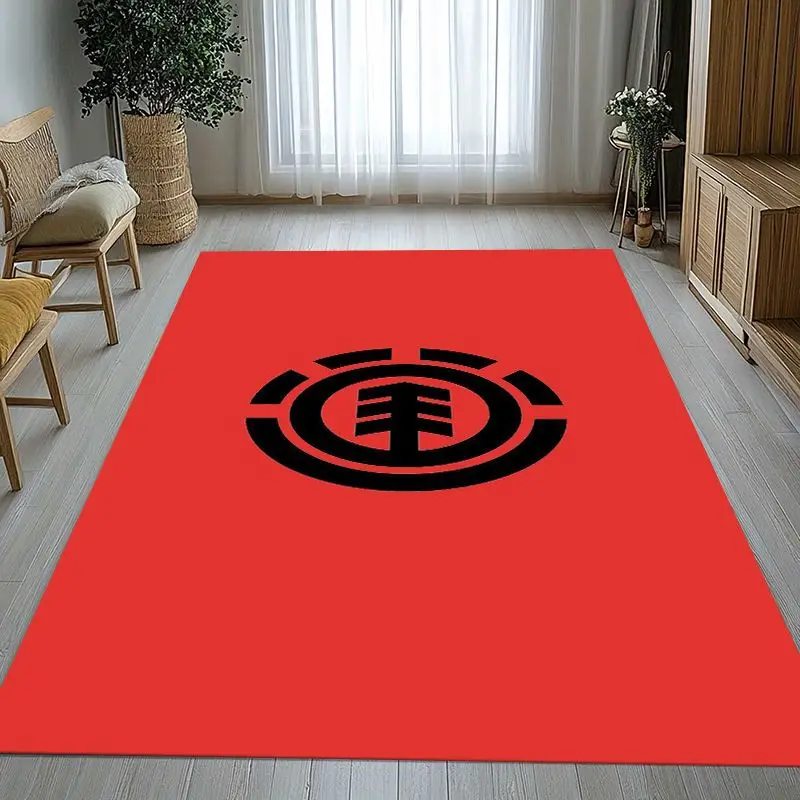 Fashion Boardsport Logo E-Element Skateboards Non-Slip Large Area Rug for Living Room,Bedroom Carpet Mat for Sofa,Home Decor