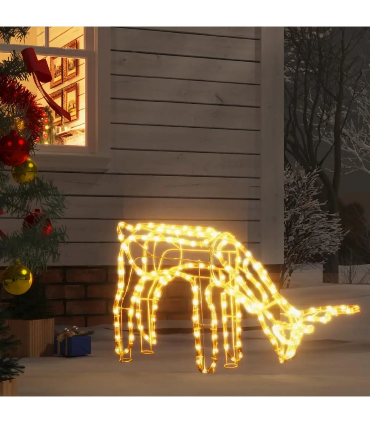 Christmas lights Christmas reindeer figure warm white 73x31x45 cm