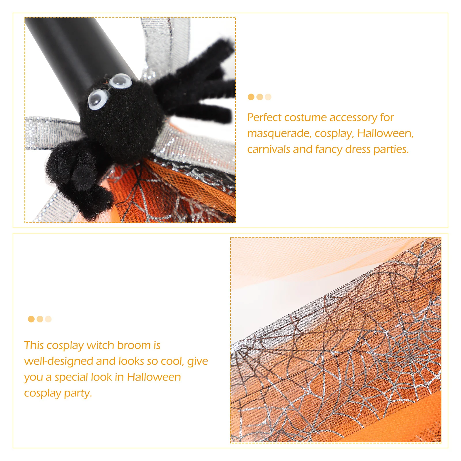 

Witch Broom Premium Design Halloween Costume Accessory for Cosplay Party Masquerade Carnival Fancy Dress Event Use