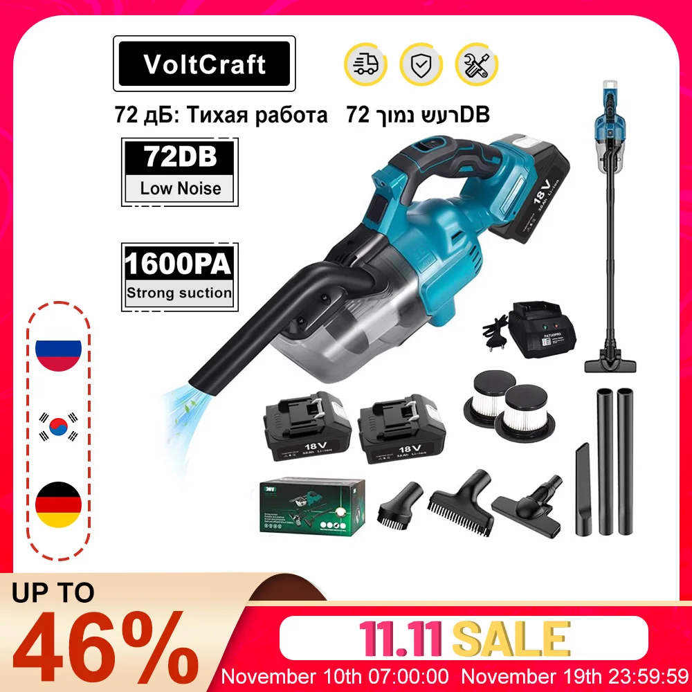 Electric Vacuum Cleaner Handheld Cordless Vacuum Home Car Dual Use Portable High Power Cleaning Tool for Makita 18V Battery