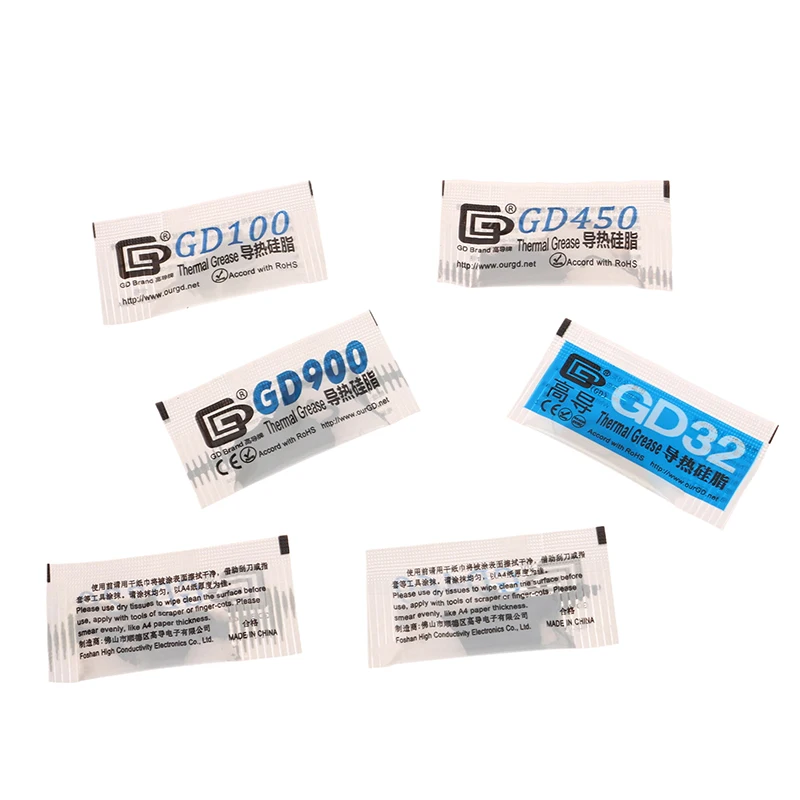 10 Uds grasa térmica para P1S A1 Mini pasta térmica GD32 GD100 GD220 GD450 GD460 GD900 para piezas de impresora 3D