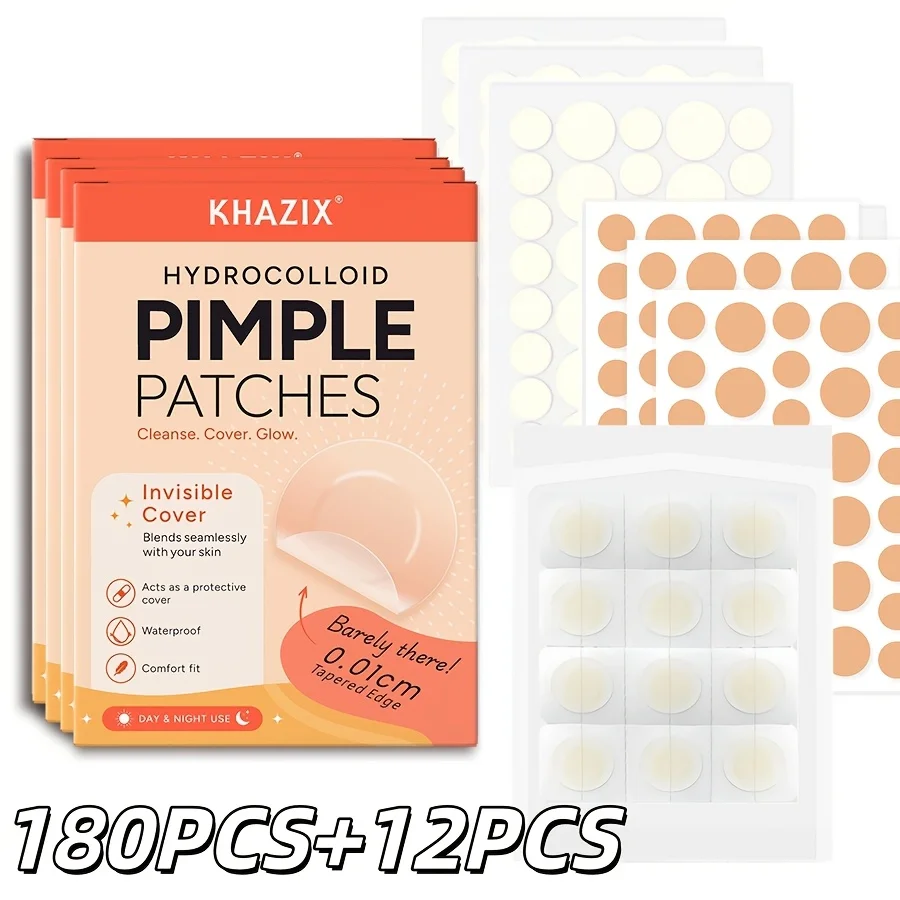 192PCS pimple patch, invisible blemish covering patches, water-resistant, non-drying, suitable for both men and women