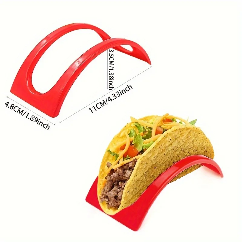 3/6/12pcs, Taco Holder, Reusable Taco Holder, Washable Colorful Taco Rack, Tortilla Holder, Pancake Rack,  Kitchen Stuff
