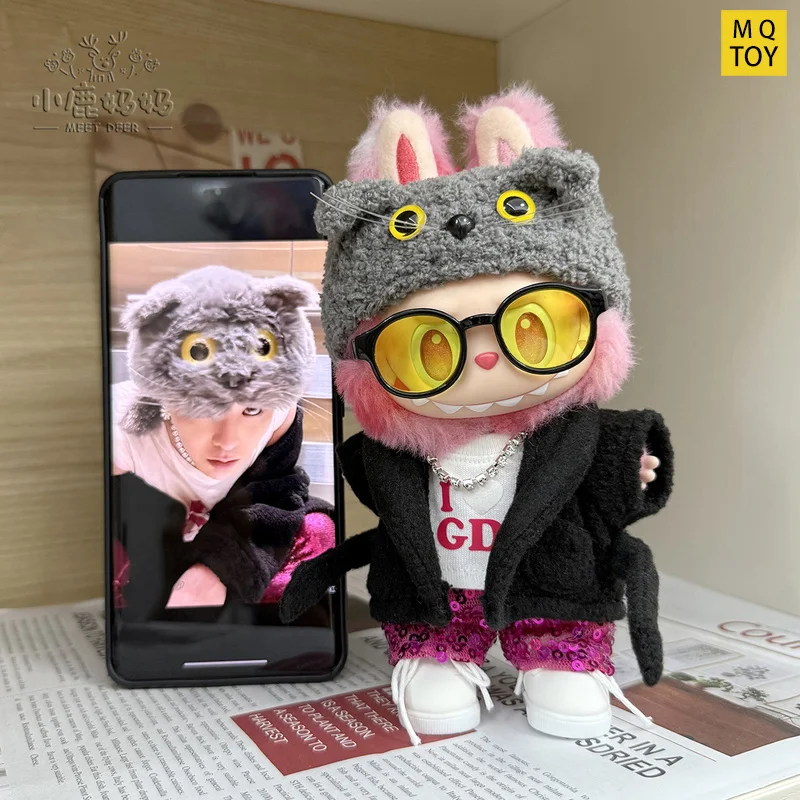 

Handmade GD For Labubu Clothes Merchandise G-Dragon Zoa Labubu Cat Hats Same Cute Hats Suitable For Labubu 1st-3rd Generation