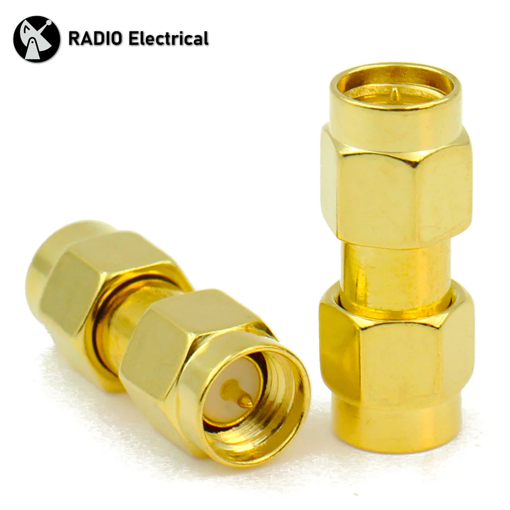 

SMA Male to SMA Male adapter connector sma RF Coaxial Converter Straight New Brass In Series Wire Terminals 50ohm High Quanlity