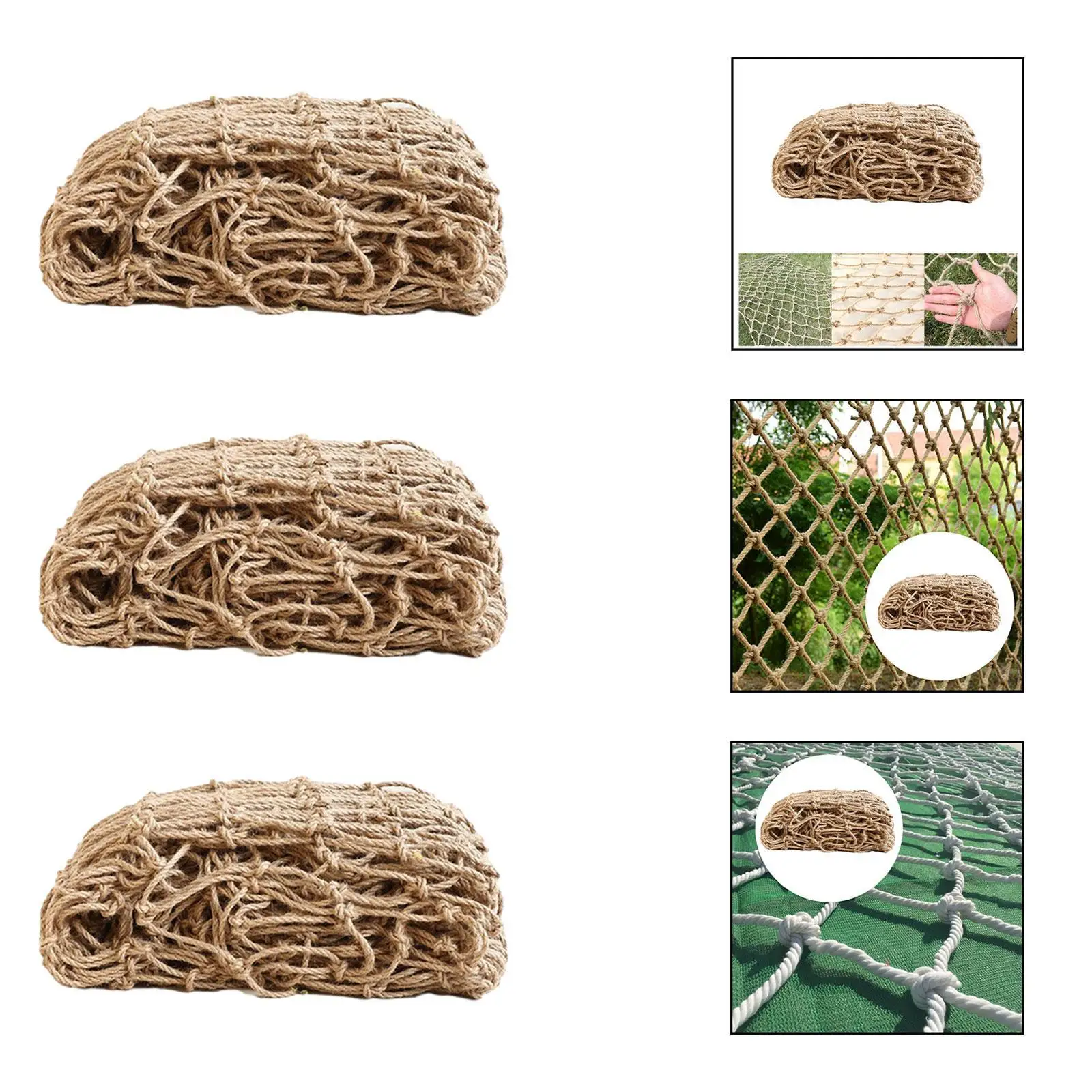 Sturdy Jute Rope Trellis Net Plant Support Mesh Decorative Wall Divider Garden Barriers for Fence for Outdoor Garden