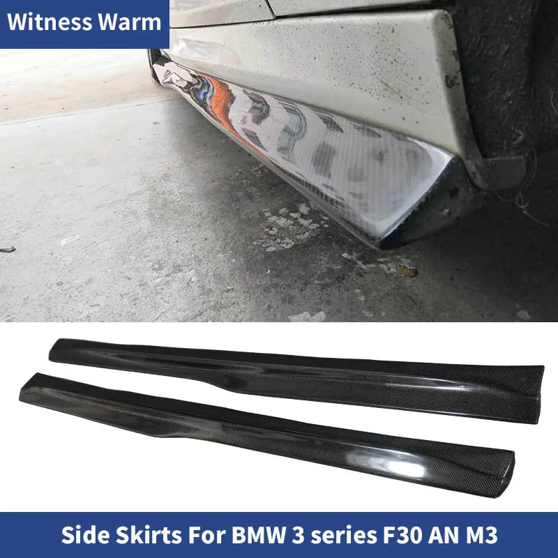 F30 Side Skirts for Bmw 335i 320i 3series F30 An M3 Side Bumper Apron 2012 - 2018 Side Lip Splitters Carbon Fiber / Frp