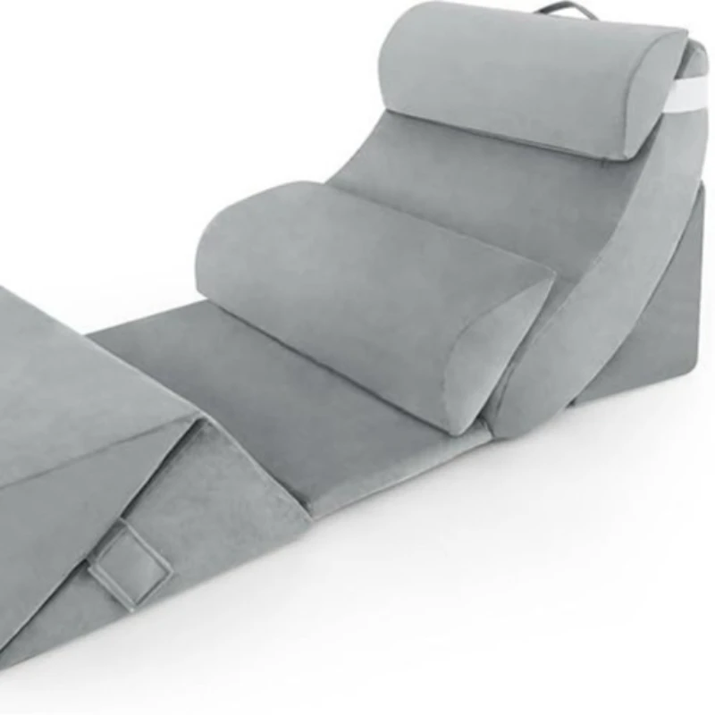 

Elderly care backrest triangular pillow reclining mattress seven-piece set