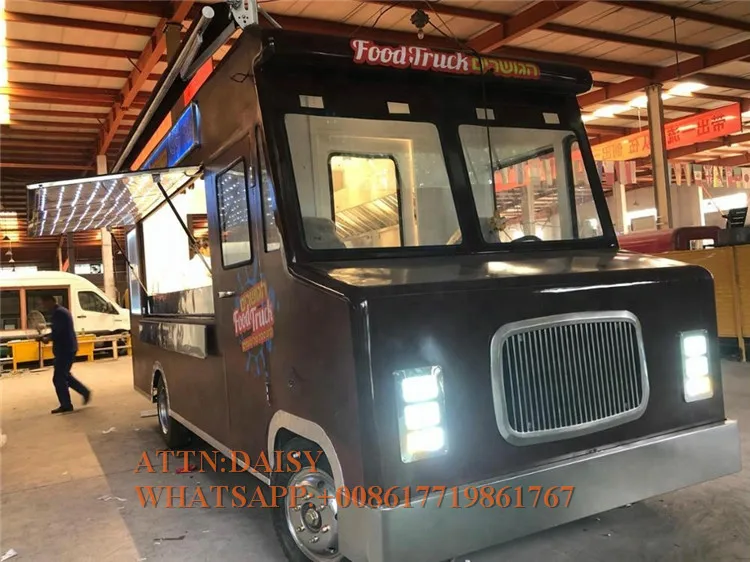 Factory Pri UPS Electric Fast Food Kiosk Hot Dog Hamburger Vending Truck Cart Trailer For Sale