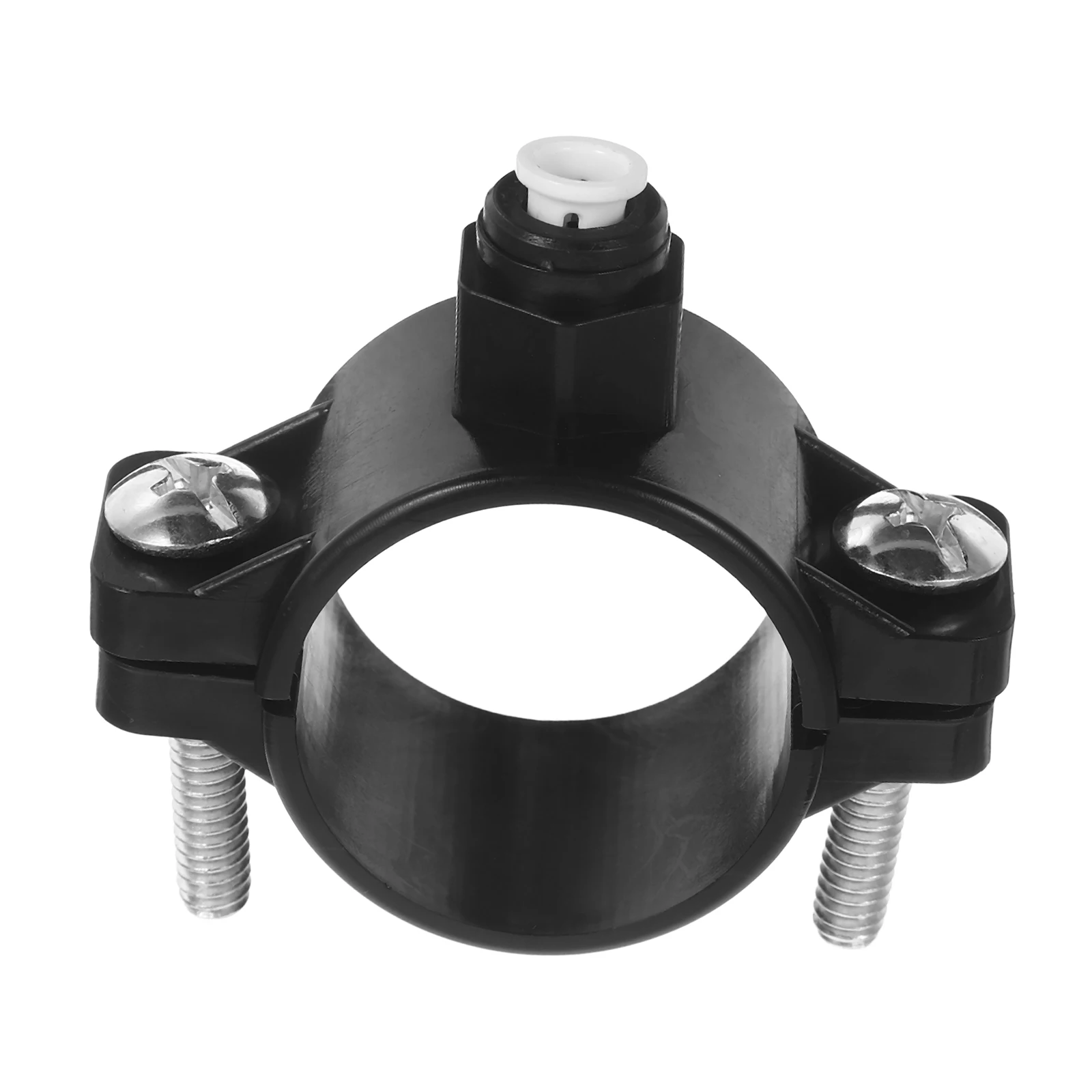 

Drain Saddle With 1/4 Inch Quick Connect Plastic Water Filters Clamp Water Purifier Installation Accessory Leak Proof Universal