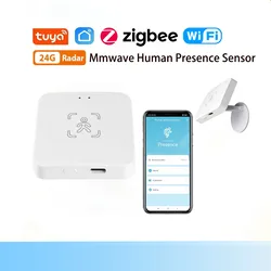 Detector de presencia humana Tuya WiFi/Zigbee, detección de luminancia/distancia, Sensor PIR de cuerpo humano inteligente, soporte para asistente en el hogar