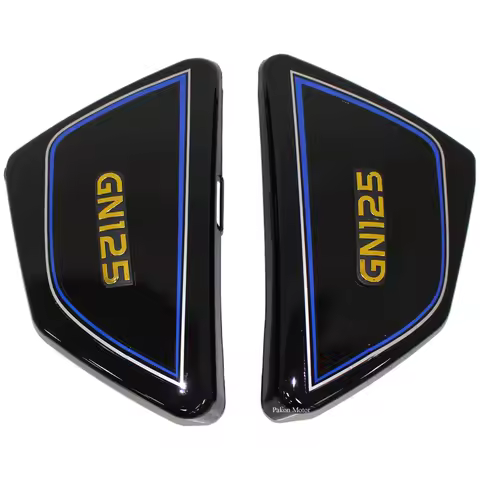GN125 Motorcycle Battery/Tool Side Panels Set for Haojue Suzuki Lifan Right/Left Body Plastic Covers With Emblem