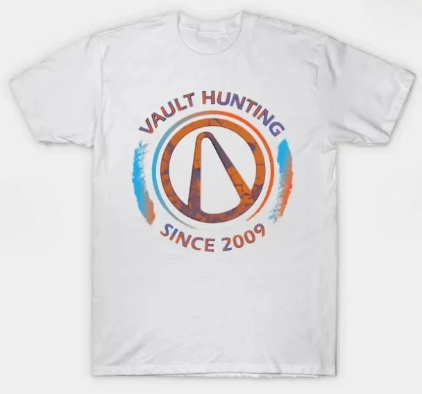 Borderlands -Vault Hunting Since 2009 T-Shirt Men's and Women's New Trend Casual Sports High Quality Cotton Short Sleeve T-Shirt