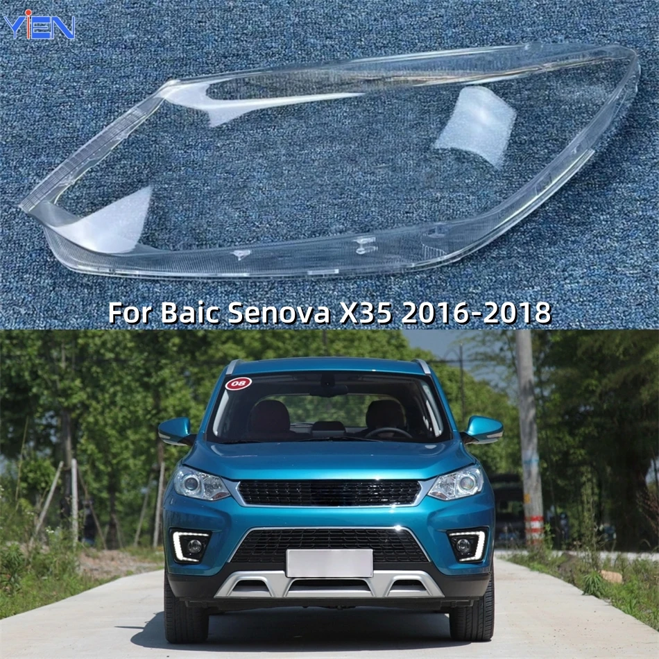 

For Baic Senova X35 2016 2017 2018 Vehicle Accessories Front Lamp Cover Glass Cover Car Front Headlight Lens Cover Lights Shell
