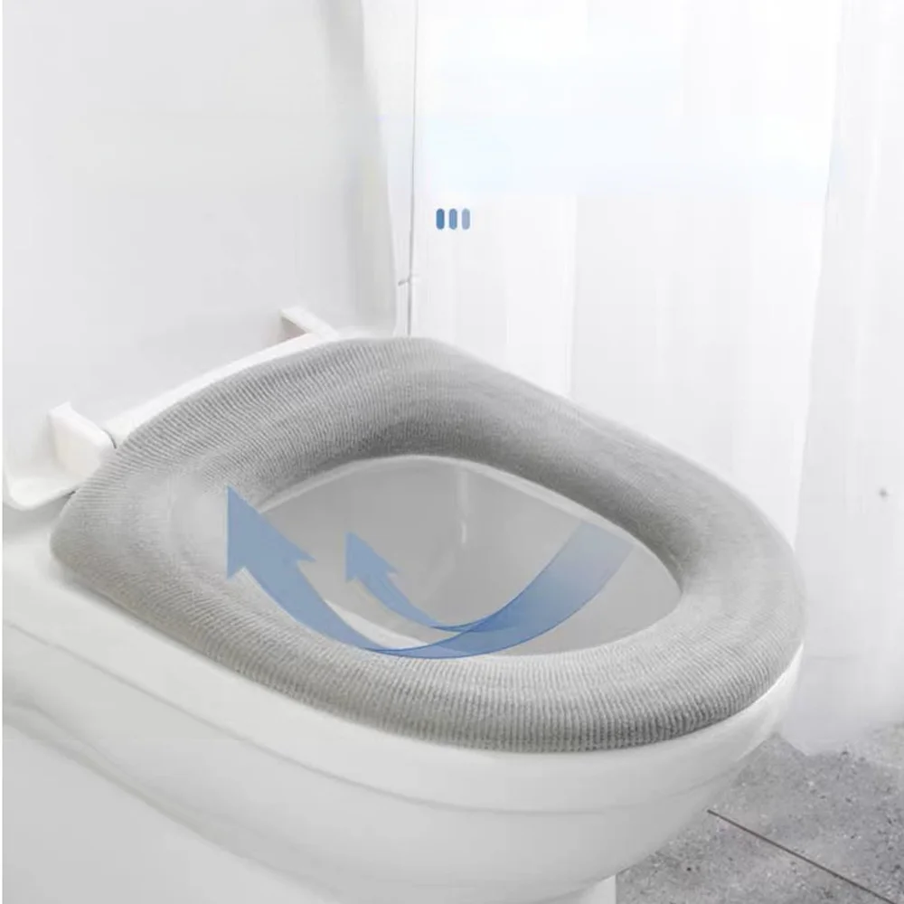 Waterpoof Soft Toilet Seat Cover Bathroom Washable Closestool Mat Pad Cushion O-shape Toilet Seat Bidet Toilet Cover Accessories