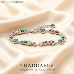 Paradise Journey Bracelets New Colourful Link Chain 925 Sterling Silver Fashion Jewelry Boho Gift For Women