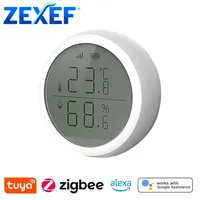 Tuya Smart Zigbee Temperature Humidity Sensor Intelligence Scene Real-time Detecting Thermometer Alexa Google Home Voice Control