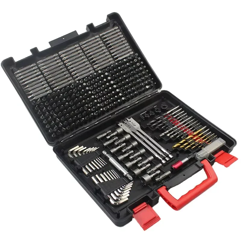 Drill and Screwdriver Kit Titanium Coated High Speed Steel Masonry Wood Drill Drive Kit
