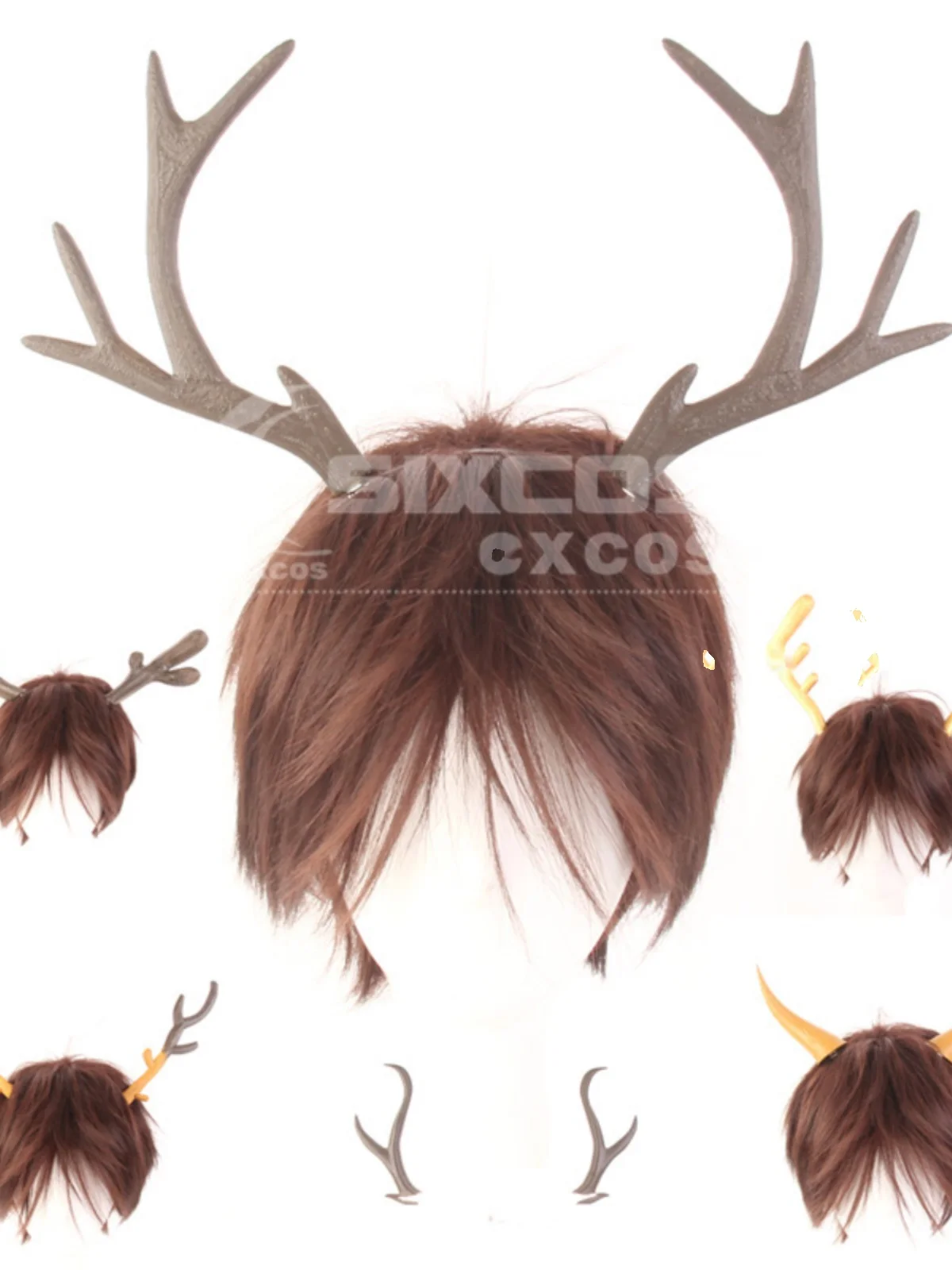 

Deer Antlers Cow Horns Headwear Elk Deer Cosplay Props Halloween Christmas Fancy Party Costumes Accessories