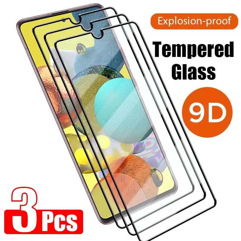 

3 Pcs Tempered Glass For Samsung A55 A54 A53 A51 A35 A34 A33 A15 A14 A72 A71 A90 A50S A30S A20 A10 Full Cover Screen Protector