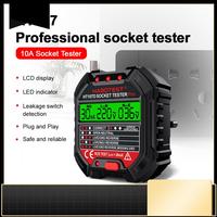 HABOTEST HT107 Pro Socket Tester Voltage Test Socket Detector Ground Zero Line Plug Polarity Phase Check EU Plug Easy To Use-N37