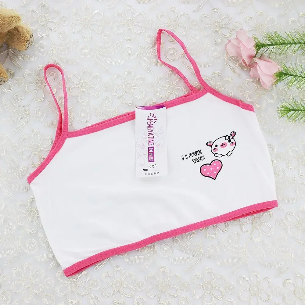 10pcs/Lot Girls Underwear Children Cotton Vest Sweat Training Bra 8-13Years