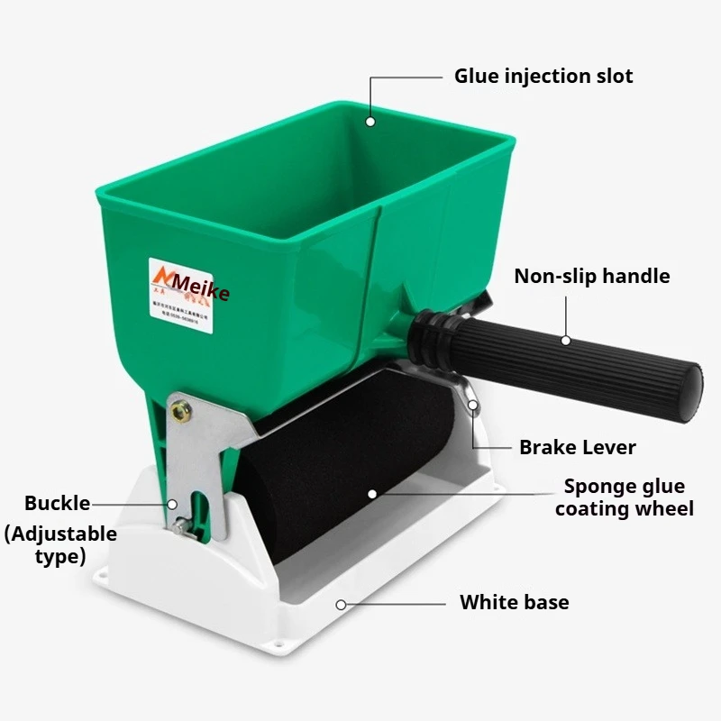Handheld Roller Type Glue Applicator Adjustable Gluing Machine Portable Wood Wallpaper Roller Brushing Carton Brush Glue Tools