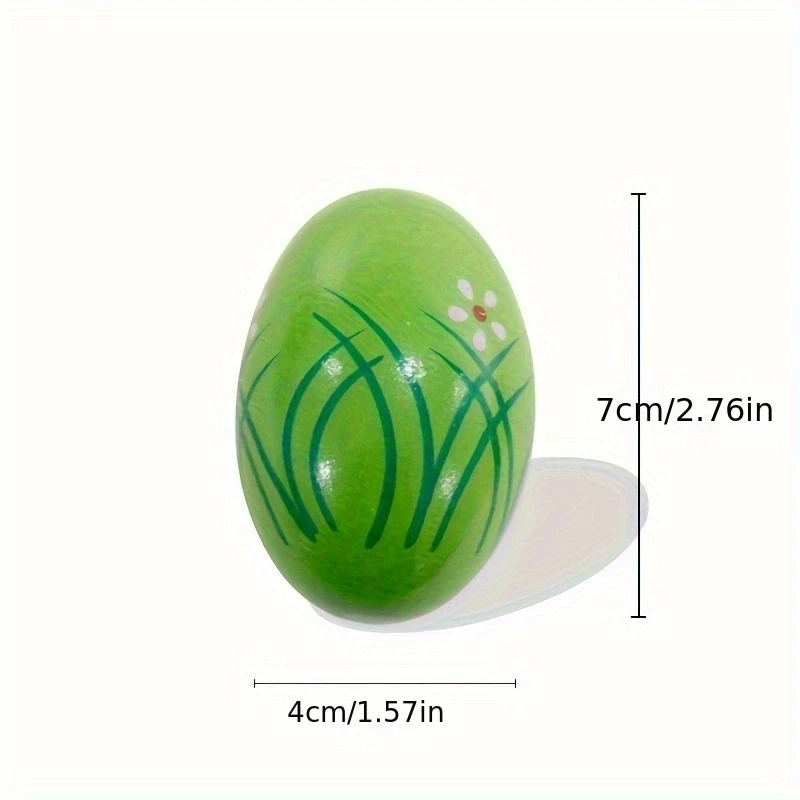 Wood Sand Egg Percussion Instrument Sandball Grip Colorful Eggs Shakers Music Learning Shaker Hammer Toy For Children Kids Gifts