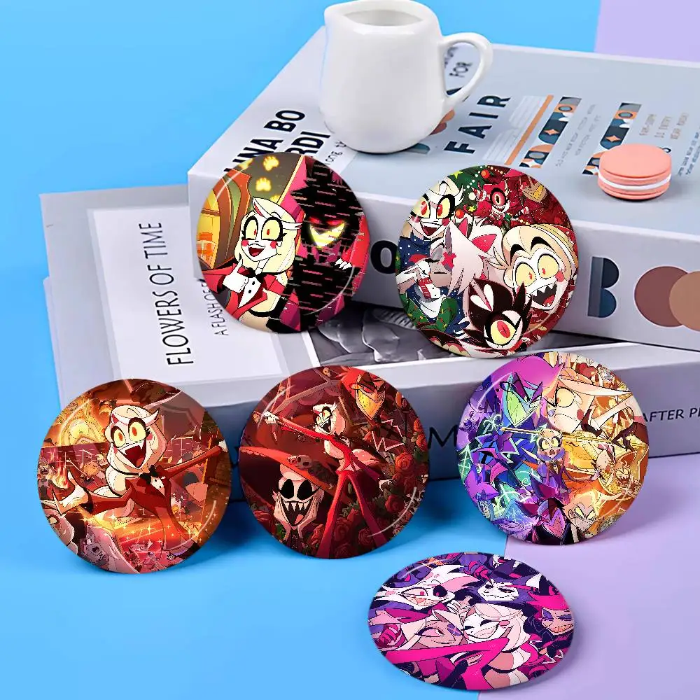 Anime Cartoon Alastor Angel Anime Button Pin Handmade Brooch for Clothes Cartoon Badge Backpack Decoration Jewelry Accessories