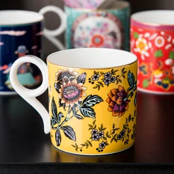 European Bone China Exquisite Straight Casual Coffee Water Cup Light Luxury Design Commercial Office Gift Cup Gift