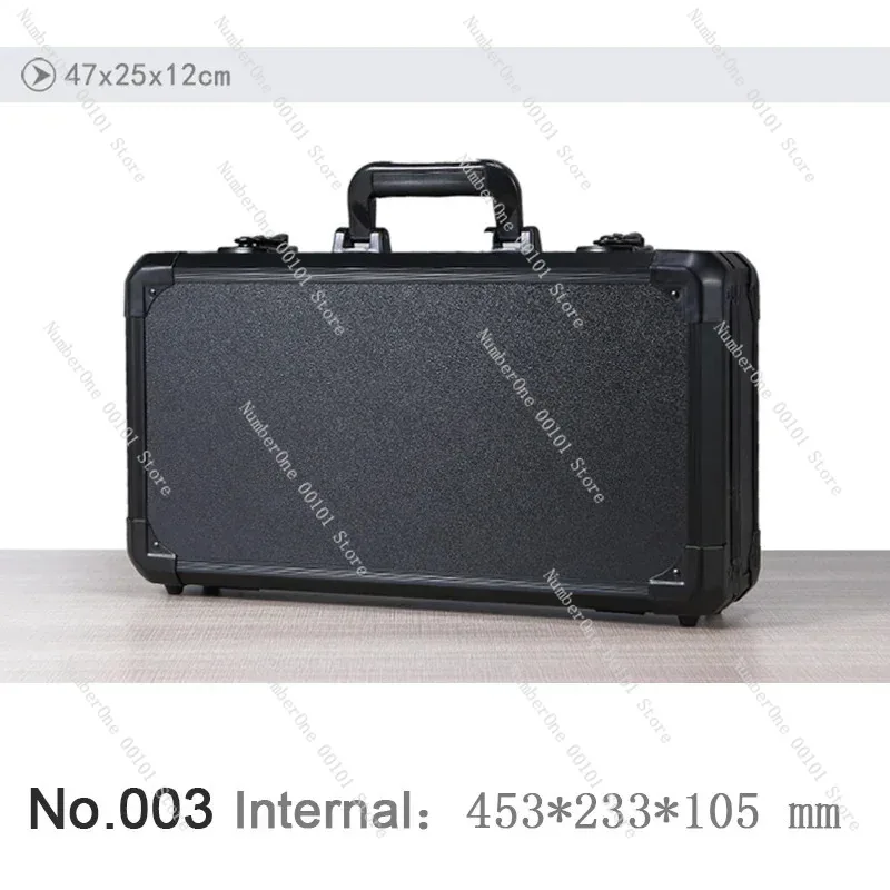 SQ043A Big Size Anti-Fall Black Matte Aluminum Protective Photographic Equipment Box Organizer
