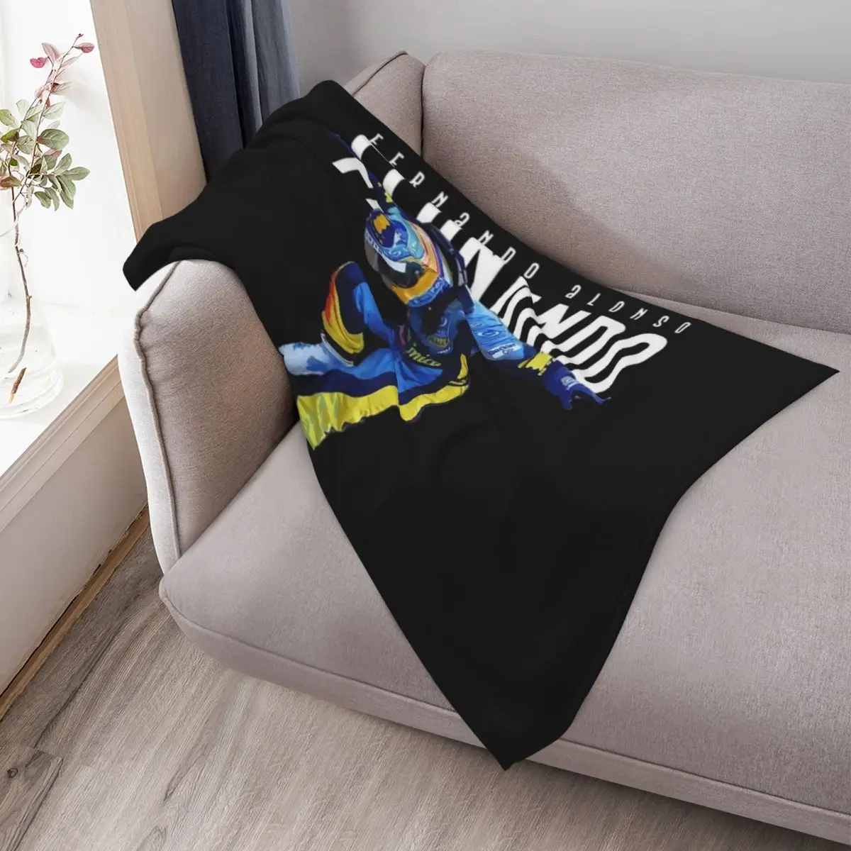 سائق فرناندو ألونسو رقص رمي بطانية الشاطئ القطيفة التخييم لبطانيات الأطفال