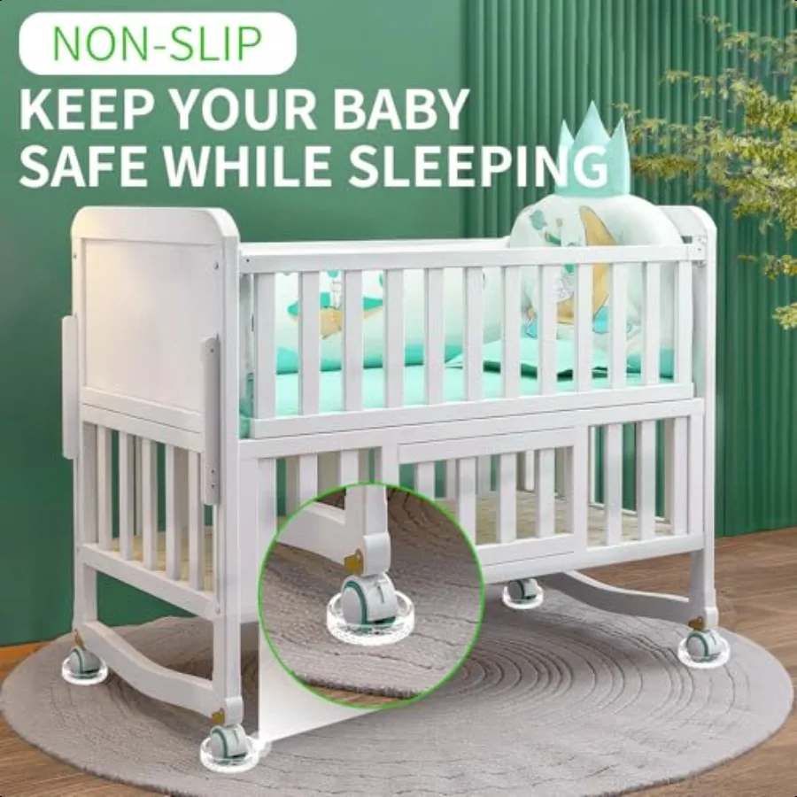 1.6 "x 1.6" أكواب الأثاث المطاطية المستديرة 16 قطعة قواعد أكواب الكرسي للسجاد منصات الأثاث الشفافة غير القابلة للانزلاق مع قبضة السجاد Pr #4