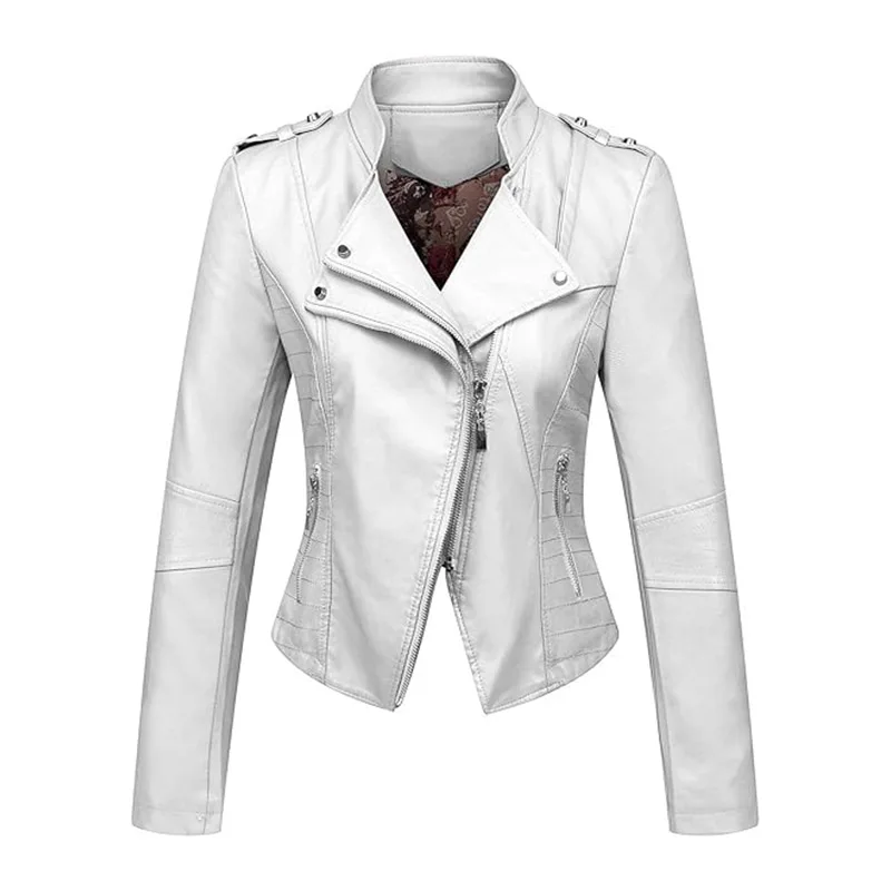 سترة جلدية جديدة لخريف وشتاء 2025 قصيرة مقاس كبير سترة جلدية بقصة ضيقة سترة رفيعة عصرية ومتعددة الاستخدامات