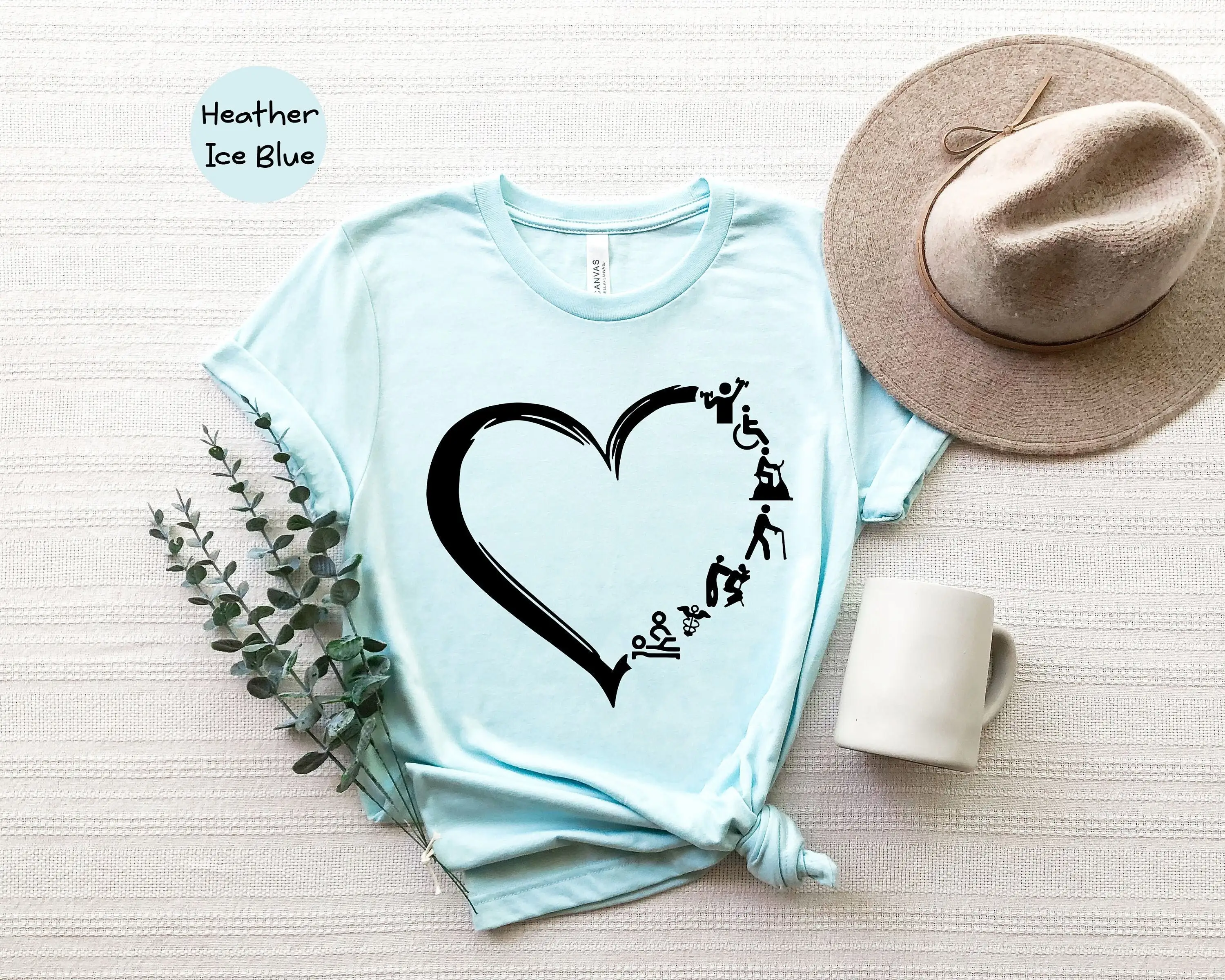 Cute Physical Therapist T Shirt Pt Life For Heart