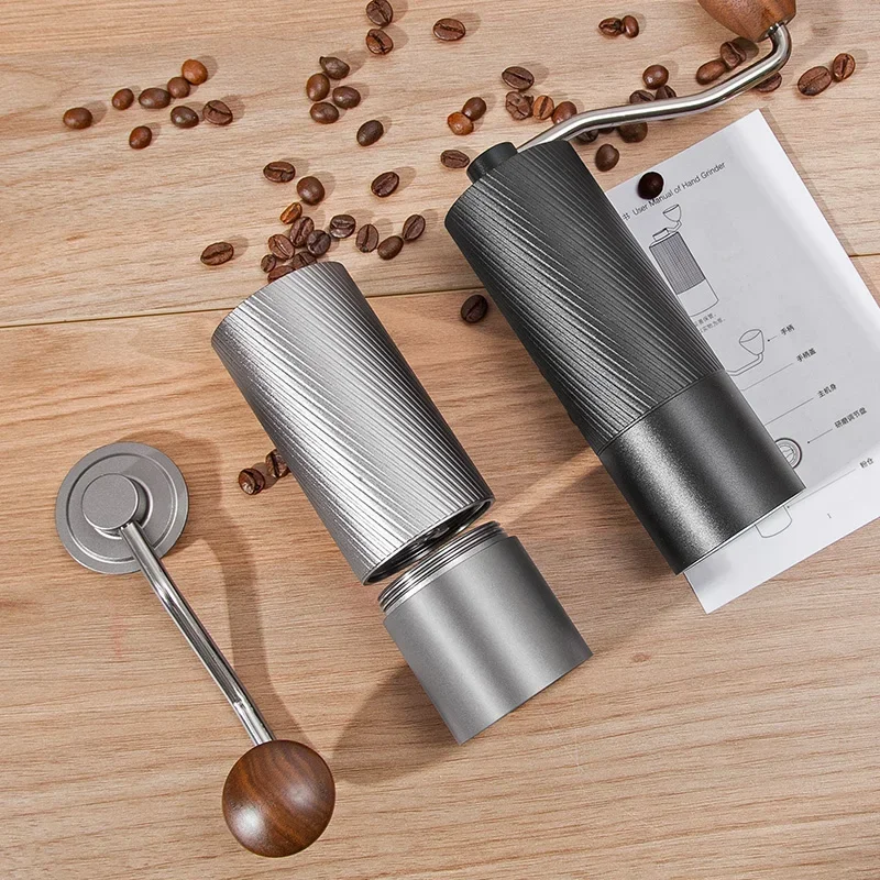 Wholesale Custom Stainless steel Manual Coffee Grinder Hand Crank Stainless Steel Homeuse Manual Coffee Bean Grinder