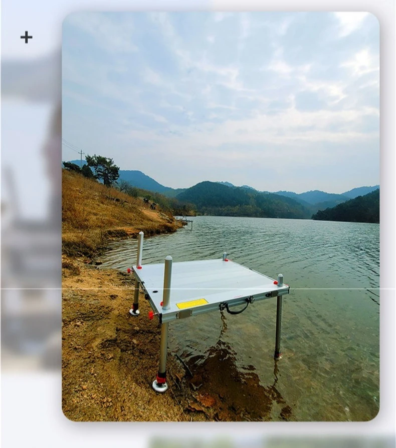 Deepwater aluminum alloy Diaoyutai new lifting fishing platform