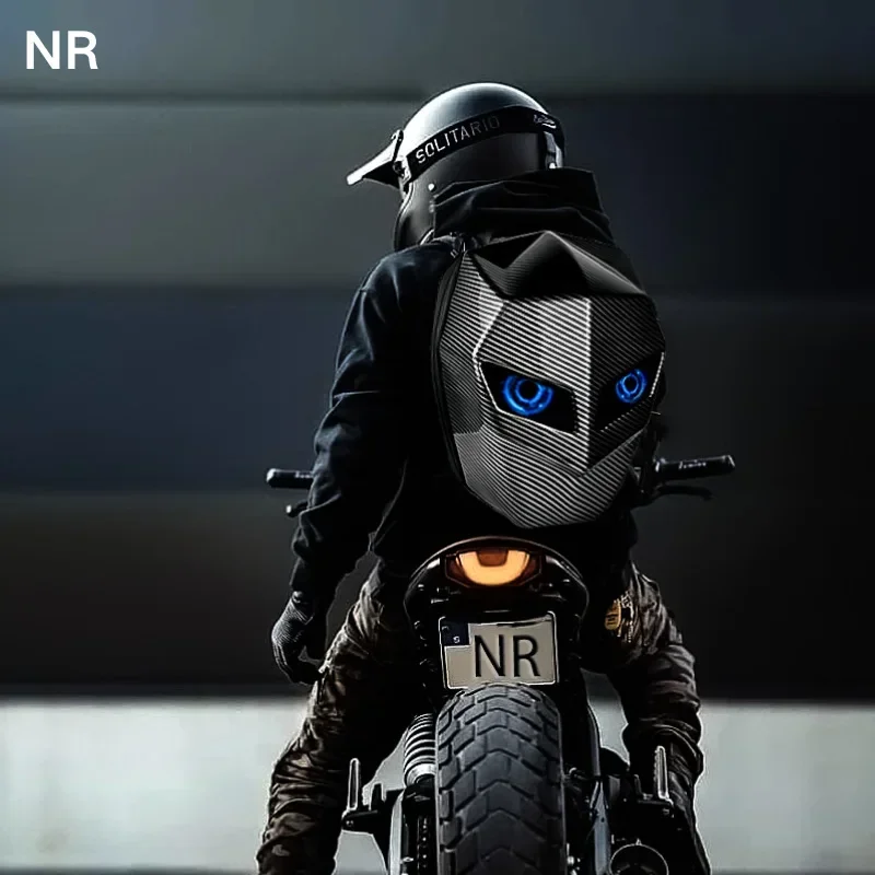 

Hot Carbon Fiber Led Knight Backpack with Eye Motorcycle Helmet Mochilas Para Motocicletas Waterproof Laptops Bags Saco Moto