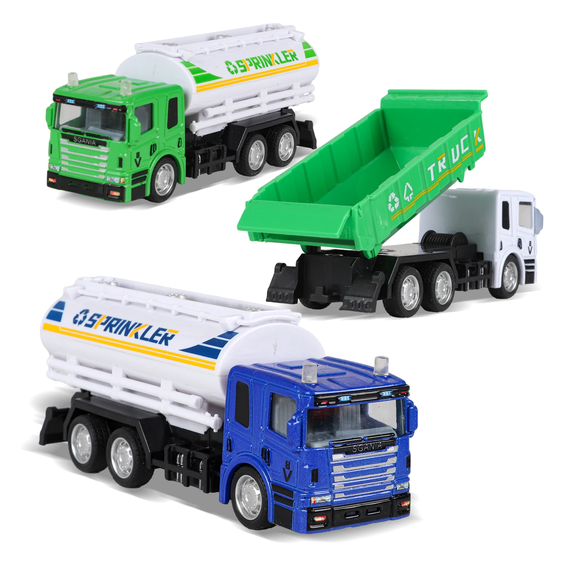 1:50 Engineering Vehicles Truck Model Vehicle Toy Alloy Diecast Engineering Dumpcart Metal Rubber Tire Pull Back Toy Kid Gift