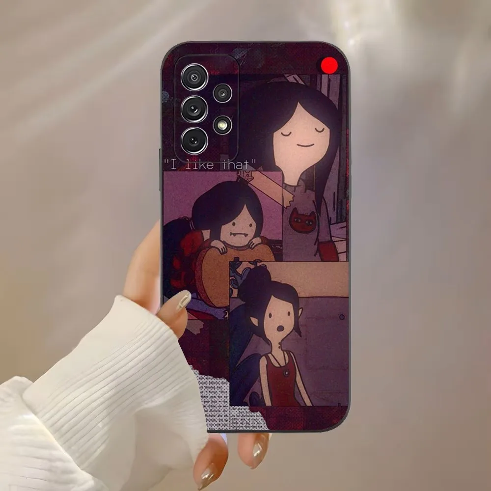 AdventureS Time M-Marceline Phone Case For Samsung Galaxy A91,A80,A73,A72 ,A71,A53A52,A32 ,A31A22,A21s,A20,Black Cover