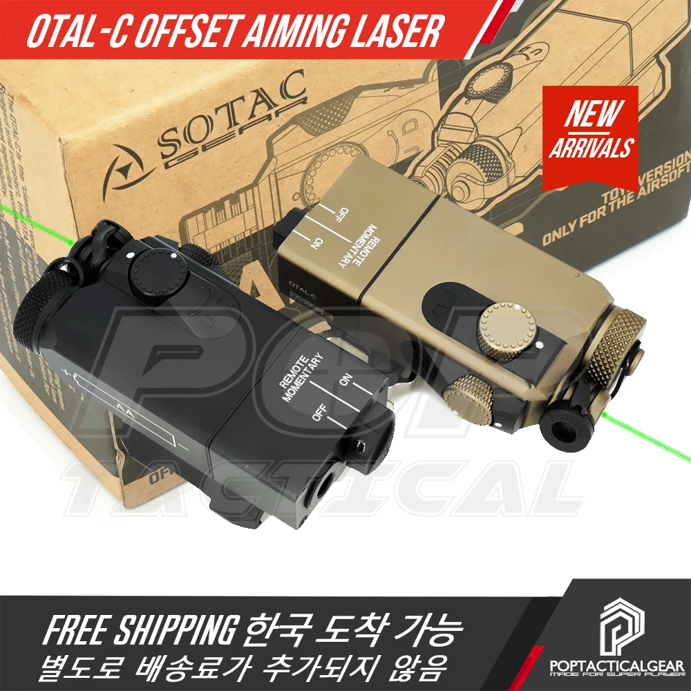 

Sotac-Tactical Aiming Gear, OTAL-C IR, Green Laser Offset, Military Quick Release HT Mount Fits NATO 1913 Picatinny Rail