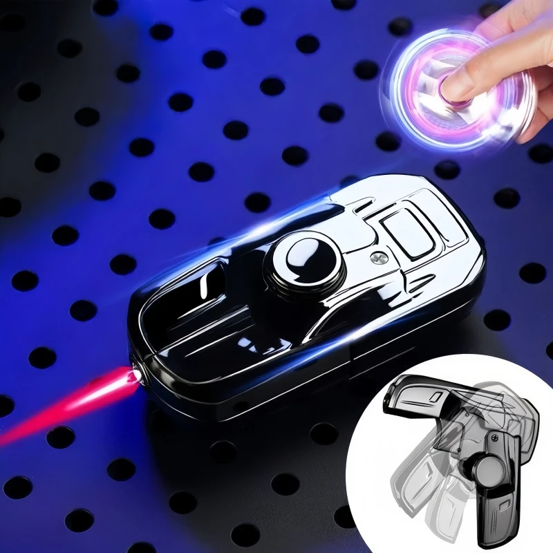 

Creative Mini Folding Gun Shaped Windproof Gas Lighter with Straight Red Flame Rotation Portable Lighter Personalized Gift