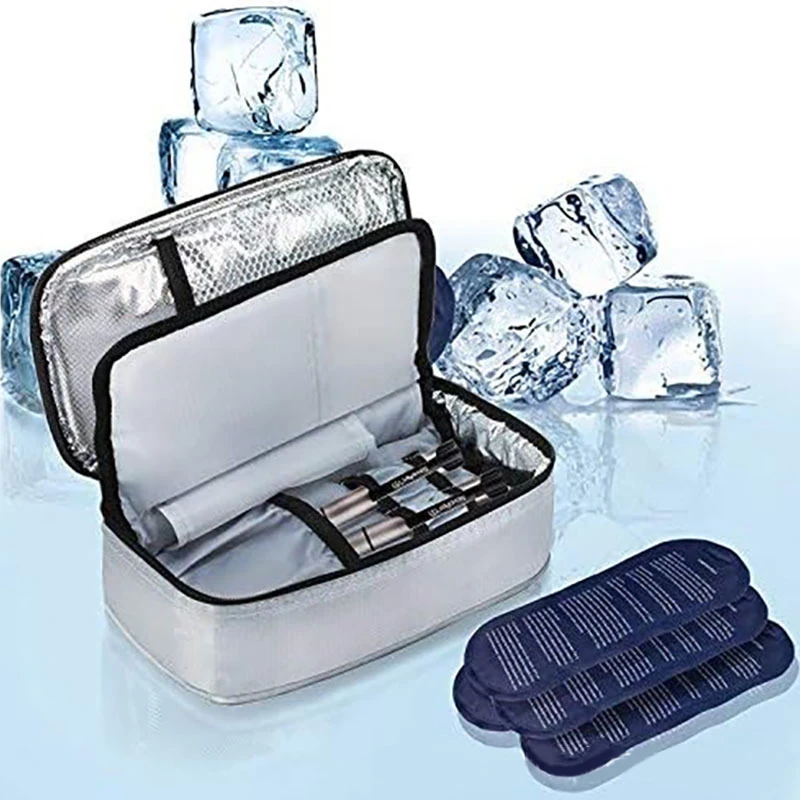 Bolsa enfriadora de insulina reutilizable, paquete de hielo de Gel médico, envoltura de hielo portátil, bolsa de hielo de nailon, alivio de dolores musculares, paquete de hielo de primeros auxilios