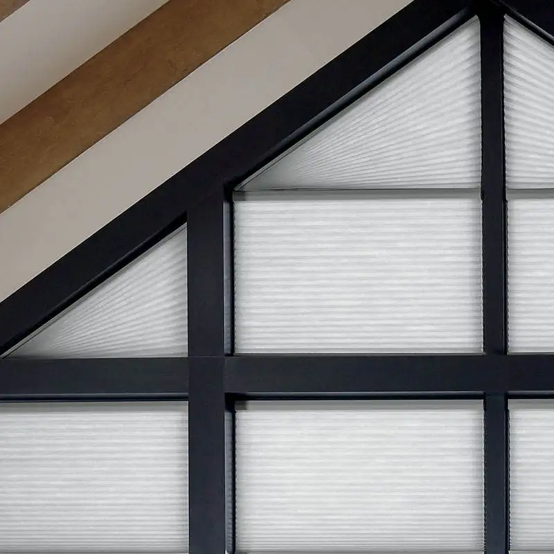 Motorized Electric Irregular Honeycomb Blinds Triangle Honeycomb blinds for Special Shape Window Blinds