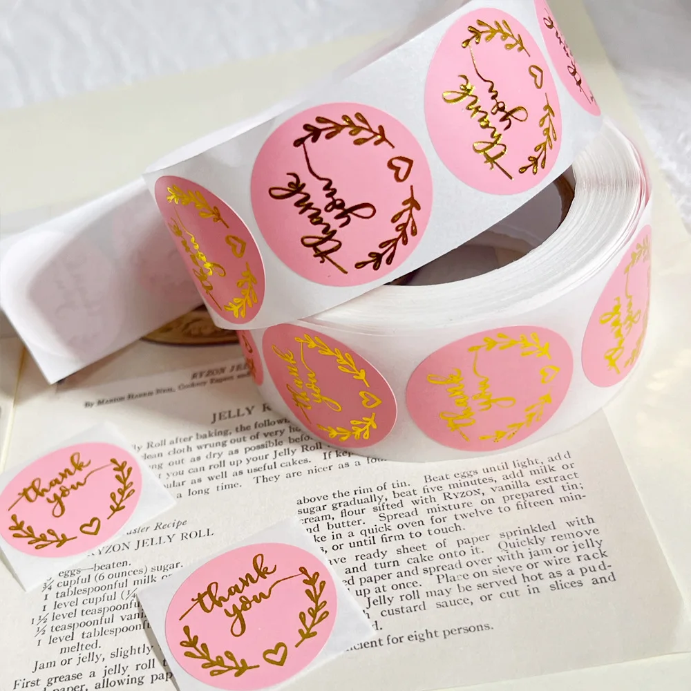 120 Stück/Rolle Rechteckige Kraftpapier Vintage Dankeschön-Aufkleber DIY Geschenkverpackungsdekoration für Handgemachte Geschenke Geschäftsetiketten – Detail 7
