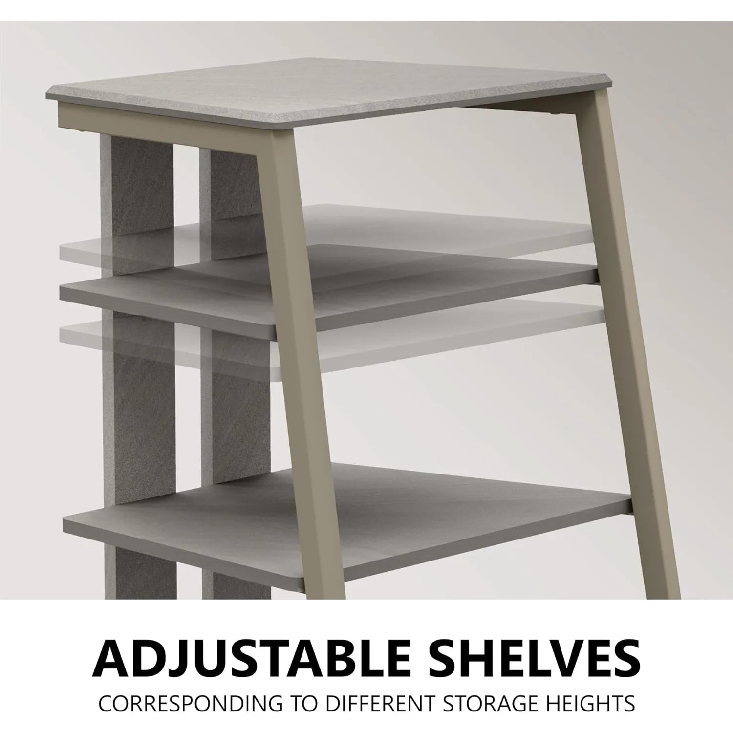 Desain 4 Tingkat AV Media Stand Rak Sudut Berdiri Rak Sudut Kayu Kabinet Komponen Rak Stereo Menara Audio dengan Tinggi