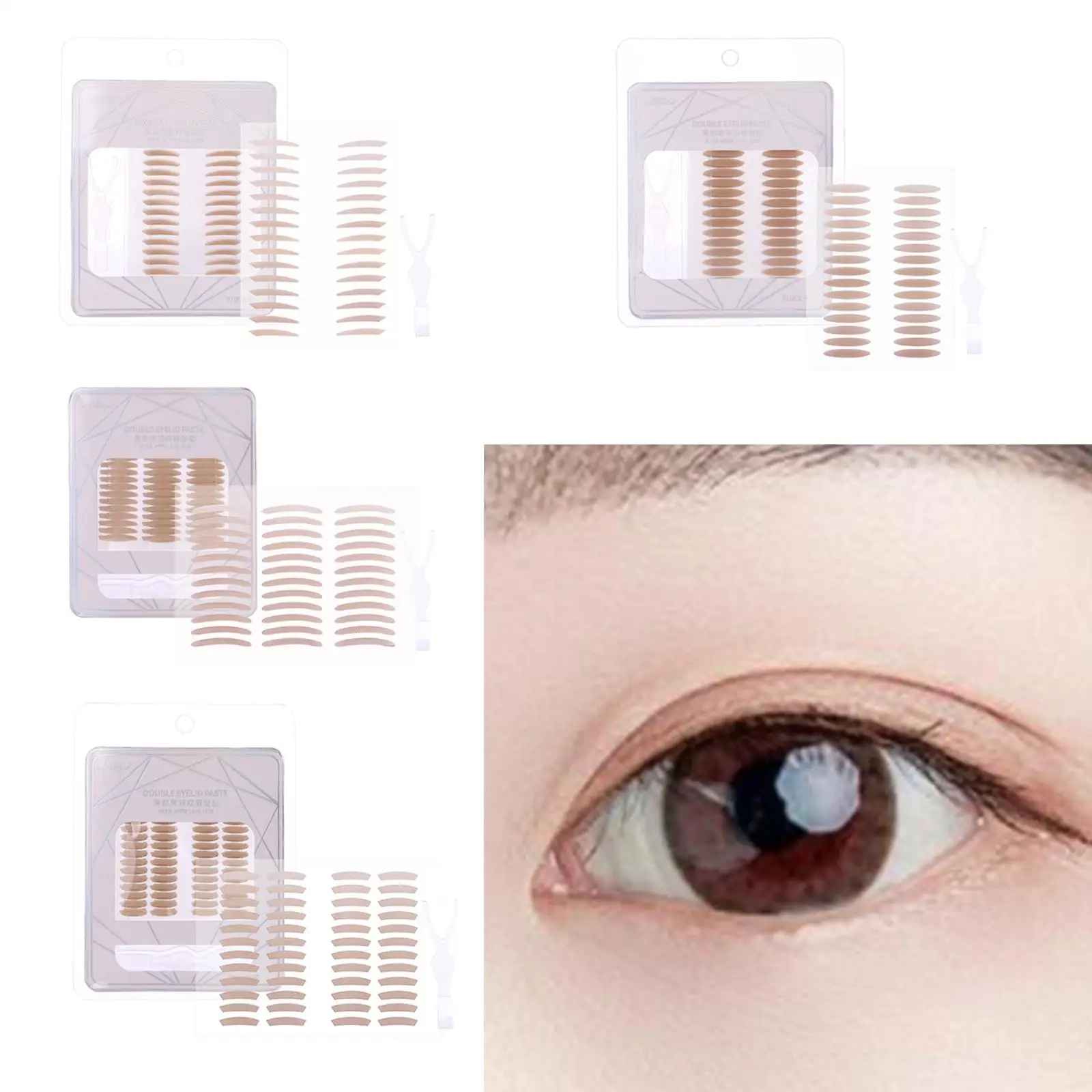 Invisible Double Eyelid Tape Instant Natural Decoration Sticky Single Lace Eye Strips Eyelids Uneven Hooded